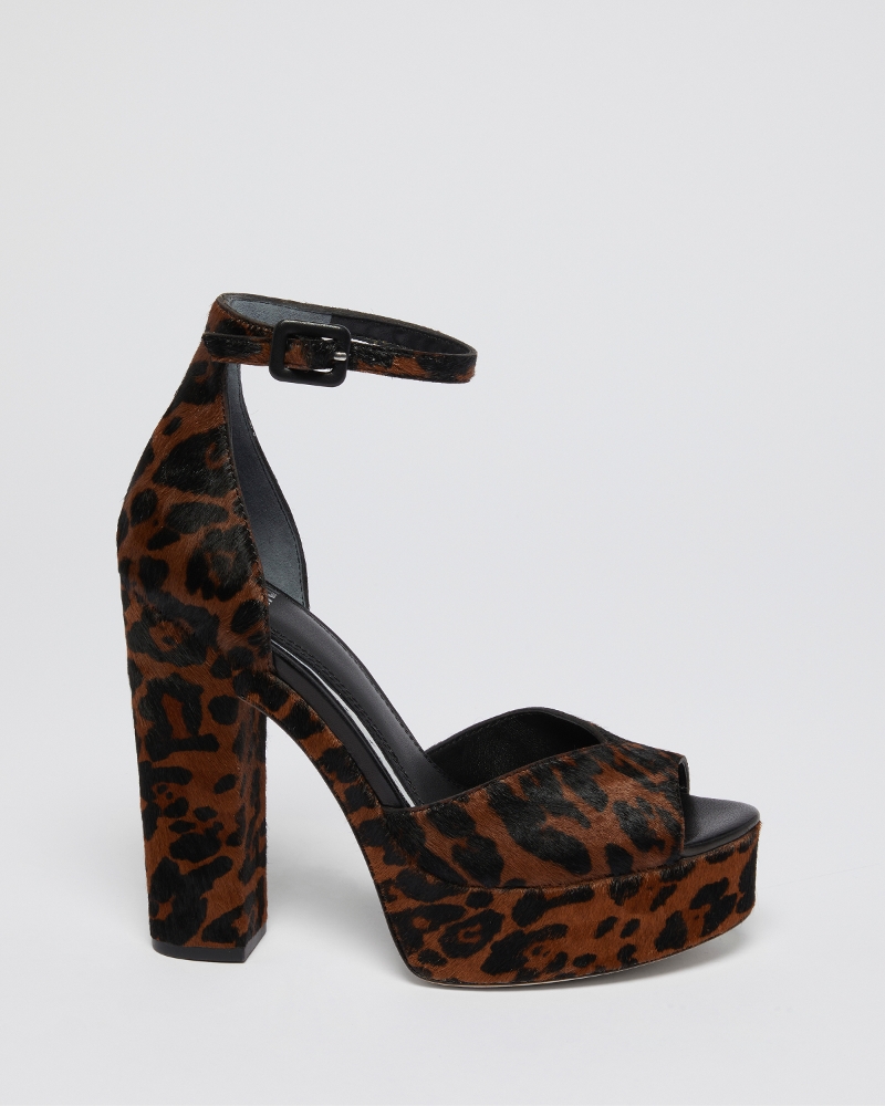 Camryn Sandal - Leopard Haircalf